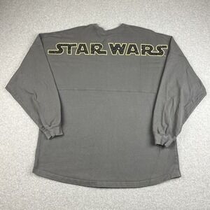 Walt Disney Parks Spirit Jersey Adult XL Star Wars Galaxys Edge Gray Long Sleeve